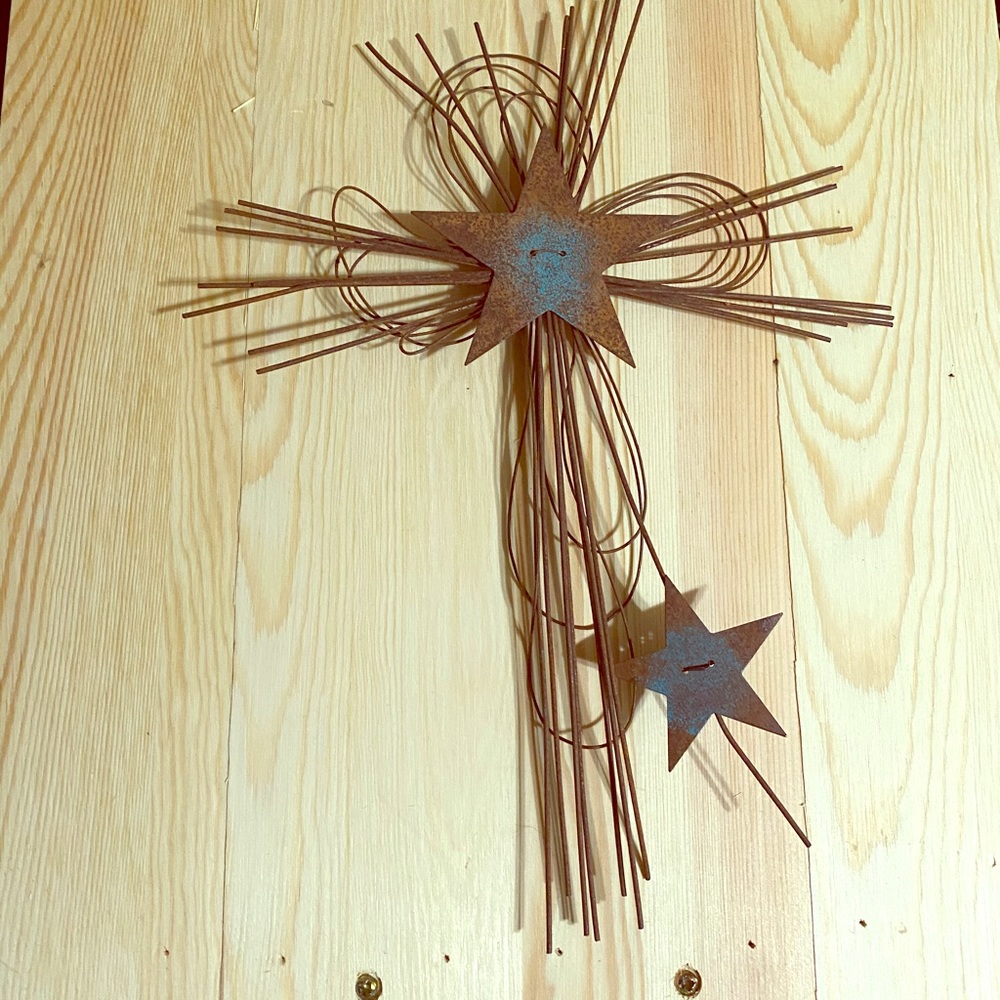 Rust Colored Wire Cross